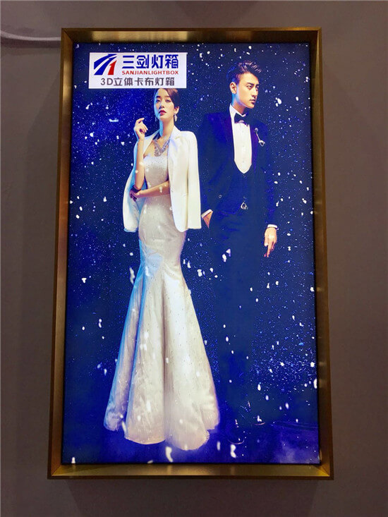 金色3D卡布灯箱