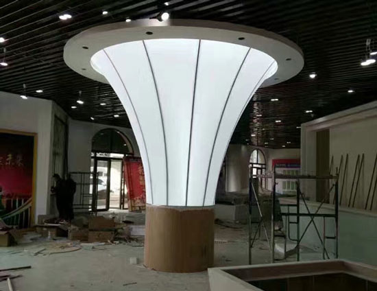 圆形包柱卡布灯箱